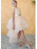 Lace Tulle High Low Flower Girl Dress Lace Tulle High Low Flower Girl Dress